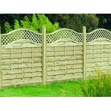 Decorative Florence Fence Panel 1.8m (w) x 1.2m (h) - Green Treated