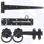 Ring Gate Latch Kit Pre-Packed Black Ring Gate Latch Kit Pre-Packed Black