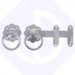 6" Ring Gate Latch Kit 1136 BZP Bright Zinc Plated 6" Ring Gate Latch Kit 1136 BZP Bright Zinc Plated