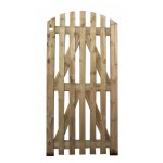 Green Treated Arched Top Palisade Gate (Linnell) 1800mm x 900mm