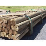 Softwood Treated Half Round Rails - Green Treated Softwood Treated Half Round Rails - Green Treated